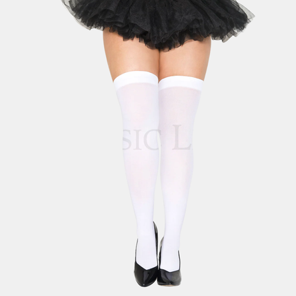 Háir sokkar"opaque" Thigh hi Queen Size