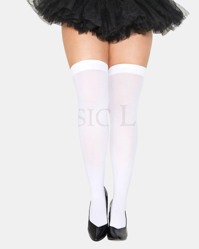 Háir sokkar"opaque" Thigh hi Queen Size