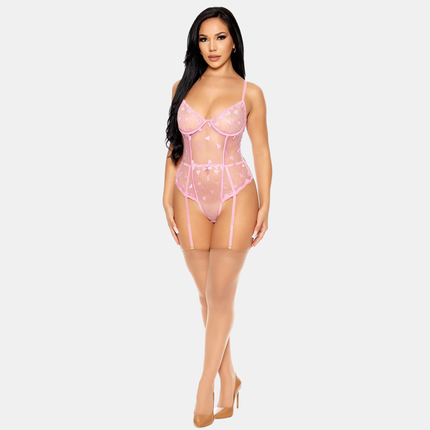 Hjarta Samfella Með Sokkaböndum