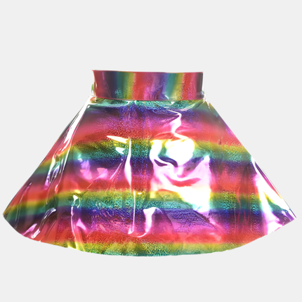 Regnboga PVC Skater Skirt