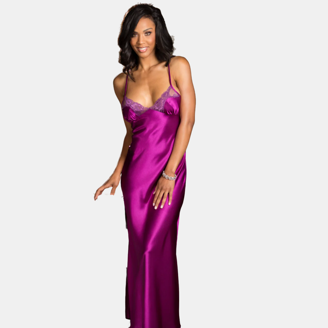 Charmuse & Lace Síðkjóll Purple