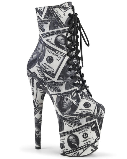 Money Print Flamingo Ökklastígvél