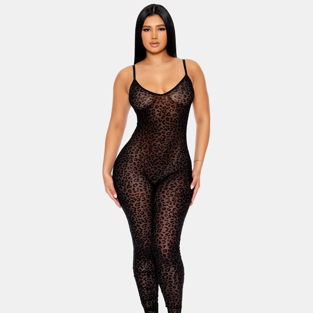 Samfestingur "Flauel Leopard"