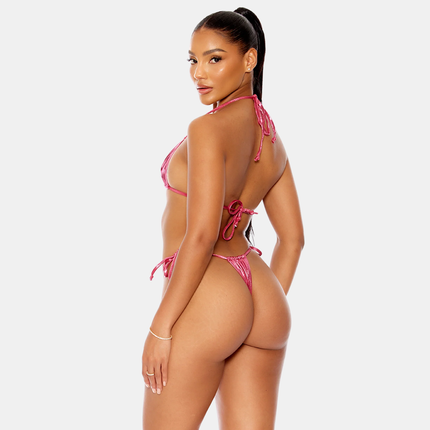 Itsy Bikini Metallic Fuchsia Sett