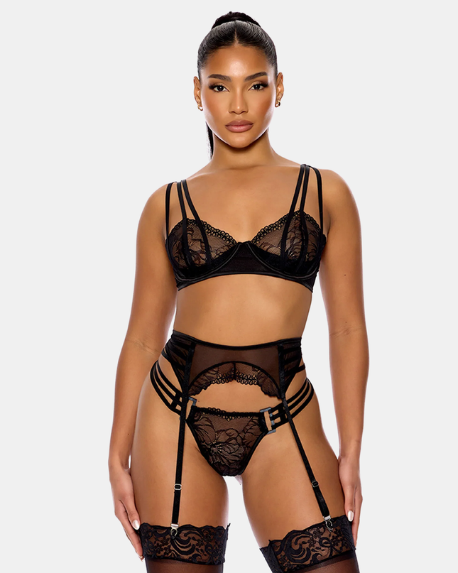 Thirst Strap Lace Demi Cup Undirfata Sett