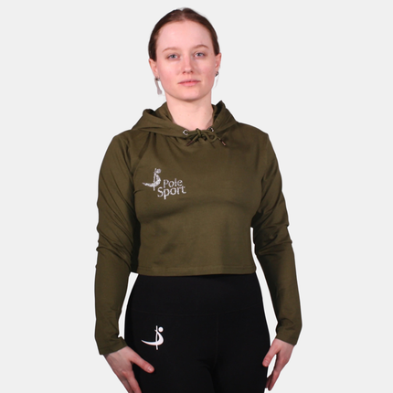 Pole Sport Crop Hettupeysa Græn