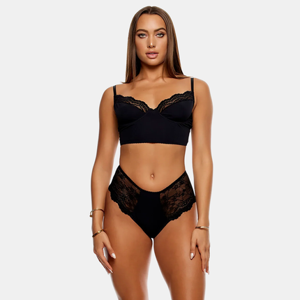 Longline Undirfata Sett Svart