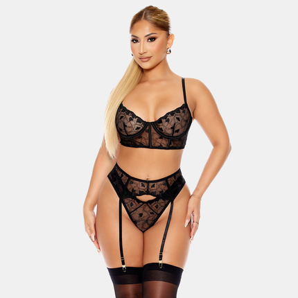 Heart You Embroidered Undirfata Sett
