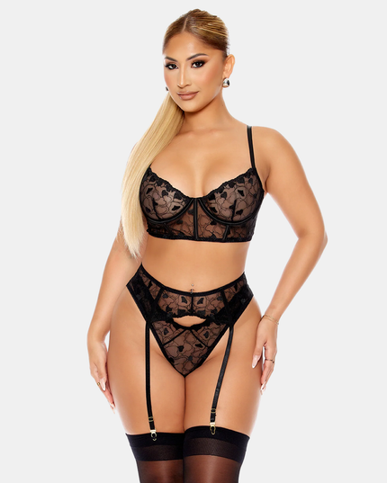 Heart You Embroidered Undirfata Sett