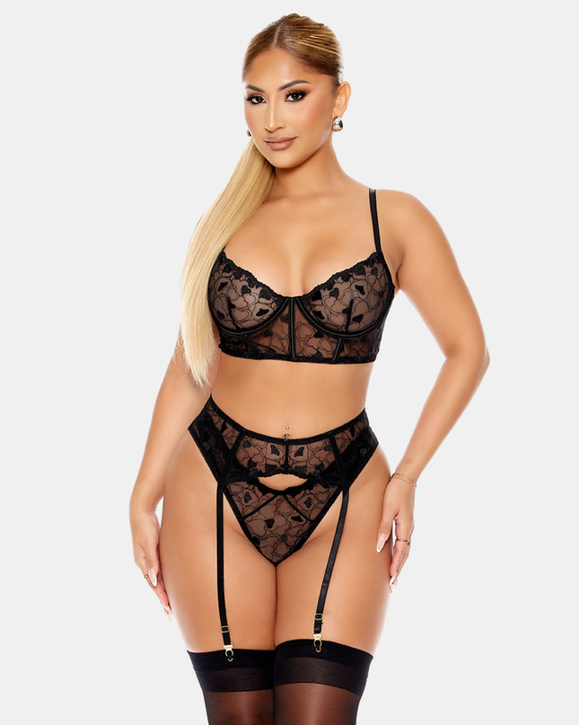 Heart You Embroidered Undirfata Sett