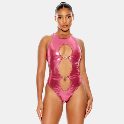 Keyhole Metallic Fuchsia Sundbolur