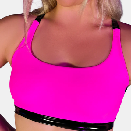 Essential Bleikur Cross Back Toppur