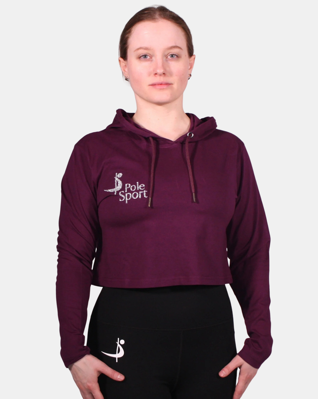 Pole Sport Crop Hettupeysa Plum