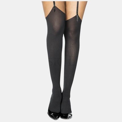 Háir sokkar "Black opaque"