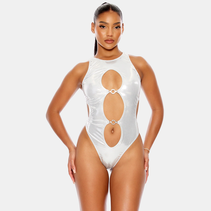 Keyhole Metallic Silver Sundbolur