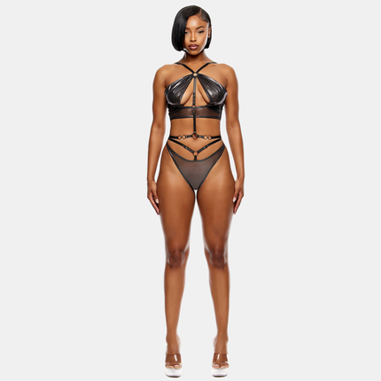 Liquid Metal  Halterneck Bra Undirfata Sett