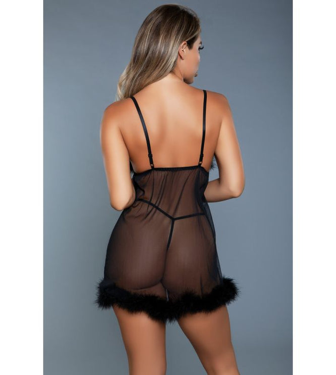 Farah Marabou Babydoll Sett