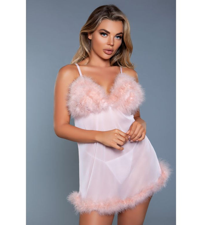 Farah Marabou Babydoll Sett