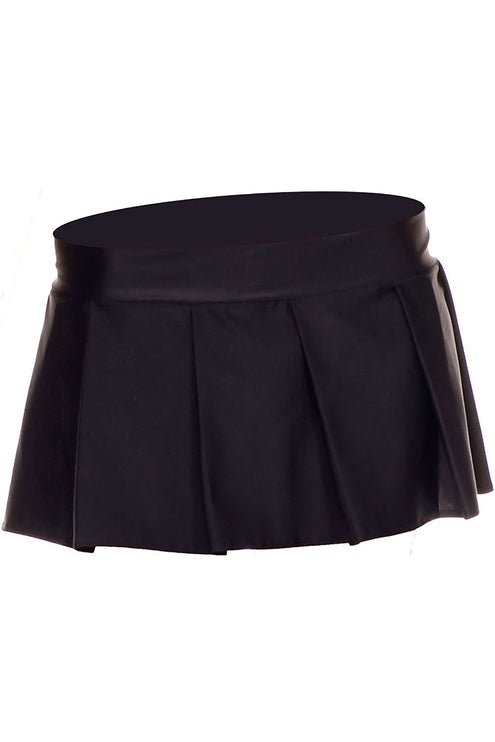 Solid Color Pleated Skirt