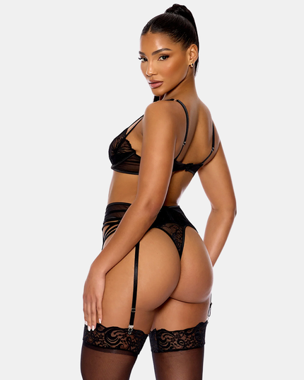 Thirst Strap Lace Demi Cup Undirfata Sett
