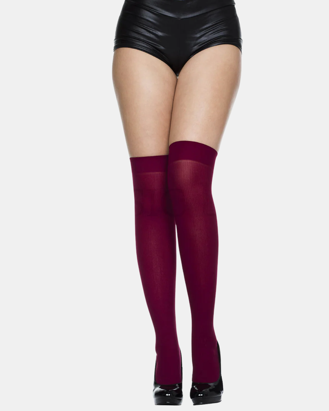 Háir sokkar " Ribbed" Thigh hi