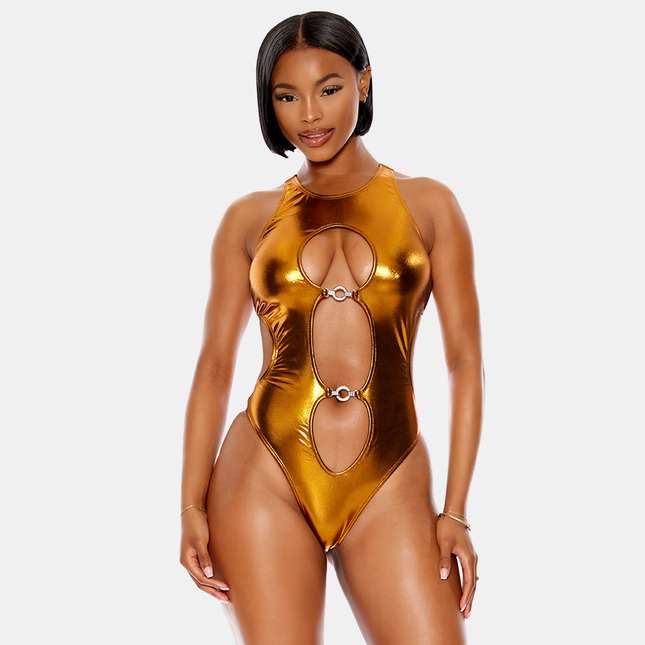 Keyhole Metallic Gold Sundbolur