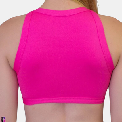 High Neck Toppur Bleikur