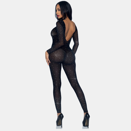 Samfestingur "Rhinstone"Sheer black