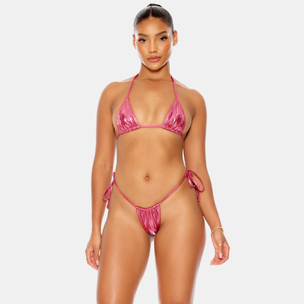 Itsy Bikini Metallic Fuchsia Sett