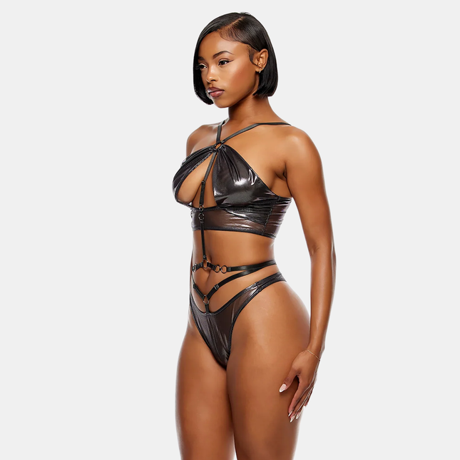 Liquid Metal  Halterneck Bra Undirfata Sett