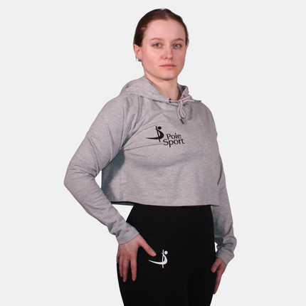 Pole Sport Crop Hettupeysa Grá