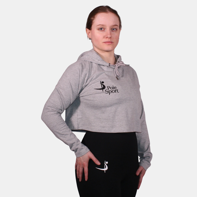 Pole Sport Crop Hettupeysa Grá