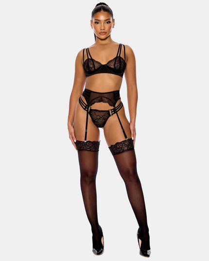 Thirst Strap Lace Demi Cup Undirfata Sett