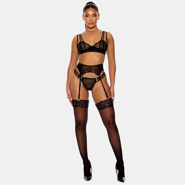 Thirst Strap Lace Demi Cup Undirfata Sett