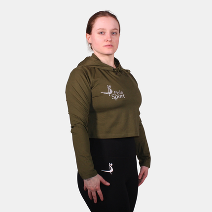 Pole Sport Crop Hettupeysa Græn