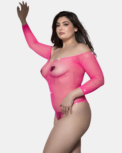 Samfella "Rhinestone fishnet" Queen size