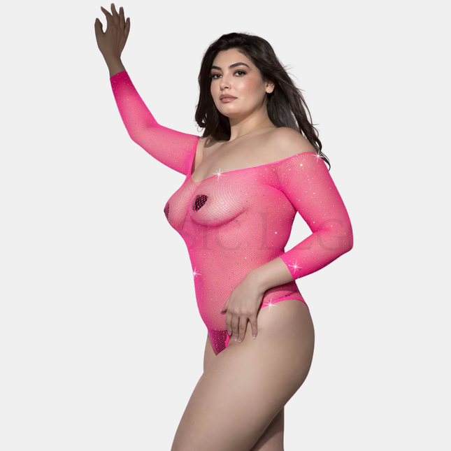 Samfella "Rhinestone fishnet" Queen size