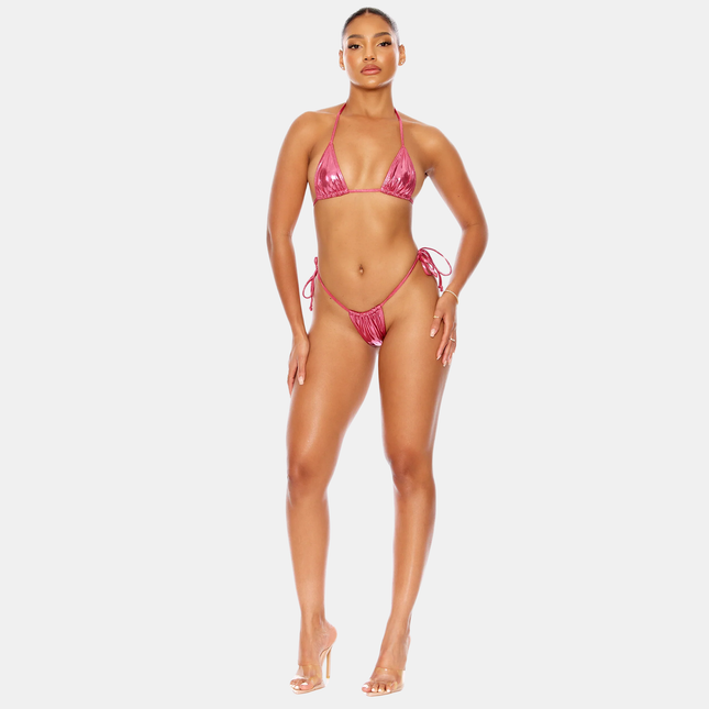 Itsy Bikini Metallic Fuchsia Sett