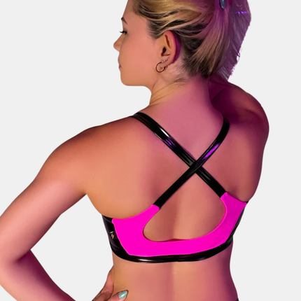 Essential Bleikur Cross Back Toppur