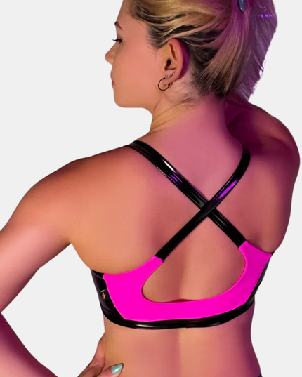 Essential Bleikur Cross Back Toppur