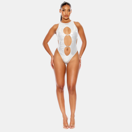 Keyhole Metallic Silver Sundbolur