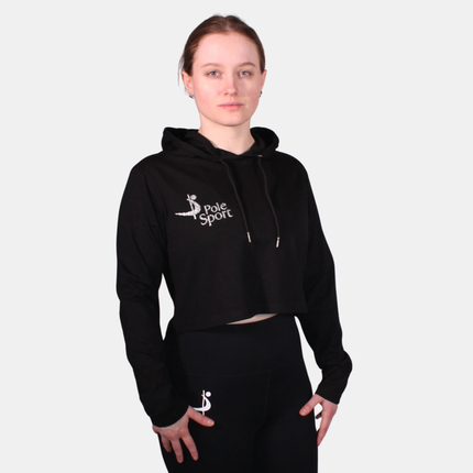 Pole Sport Crop Hettupeysa svört