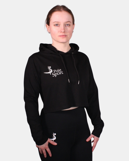 Pole Sport Crop Hettupeysa svört
