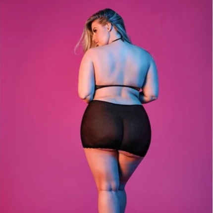 Undirfata Sett Toppur & Pils Svart Hálfgegnsætt