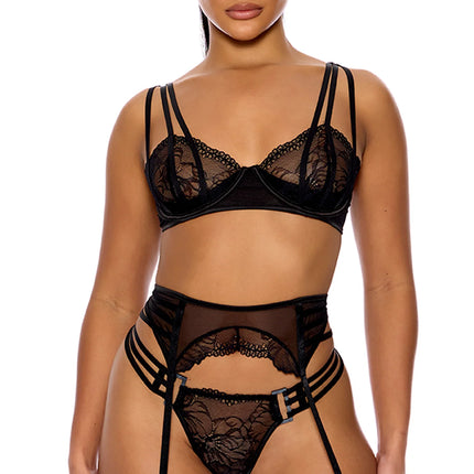 Thirst Strap Lace Demi Cup Undirfata Sett