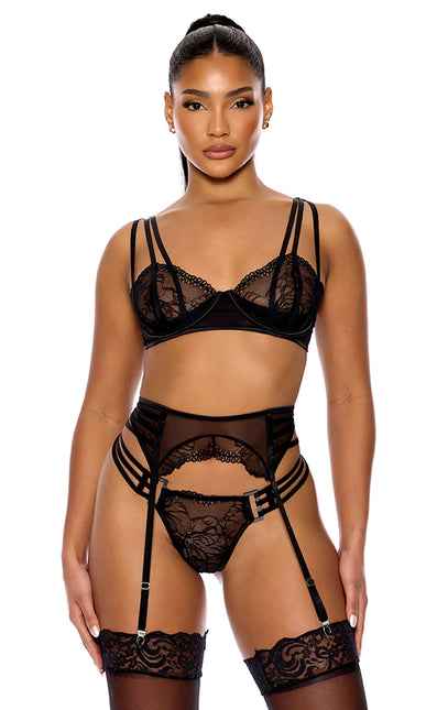 Thirst Strap Lace Demi Cup Undirfata Sett