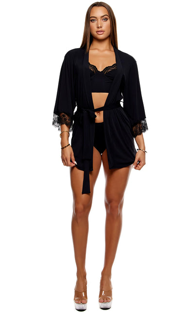 Self Care Ribbed lace Náttsloppur