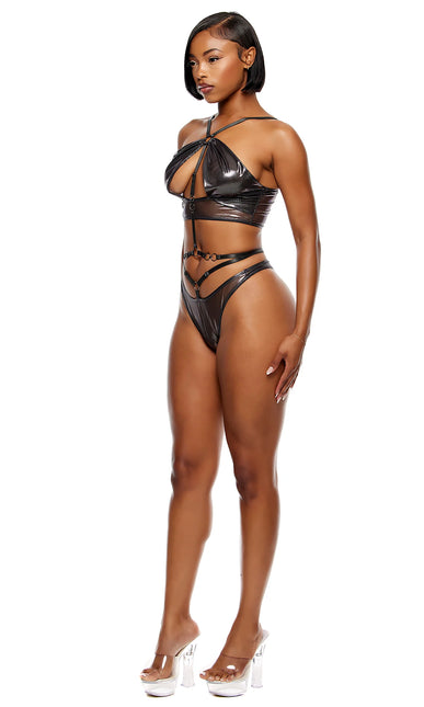 Liquid Metal  Halterneck Bra Undirfata Sett