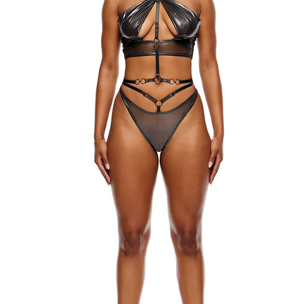 Liquid Metal  Halterneck Bra Undirfata Sett