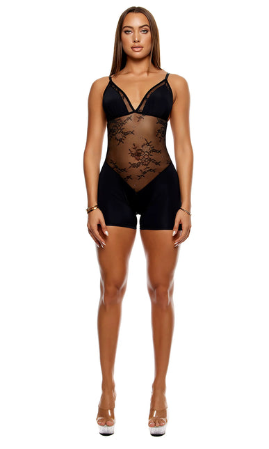 Take It Easy Romper Svartur